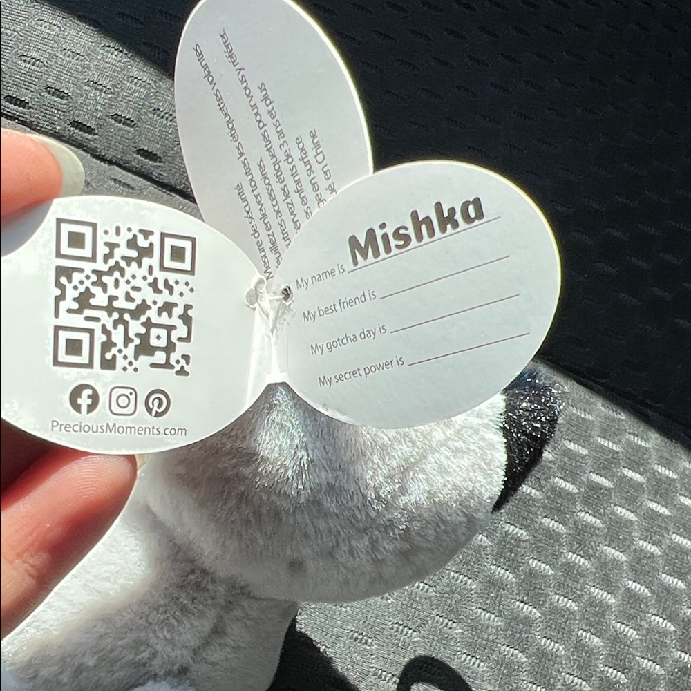 White Plush Bear Keychain - Picture 2 of 4